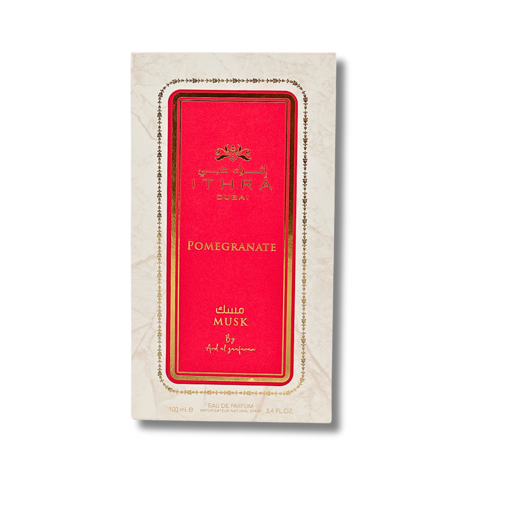Ard Al Zaafaran Ithra Dubai Pomegranate Musk Eau de Parfum Spray 3.4 Fl.Oz.
