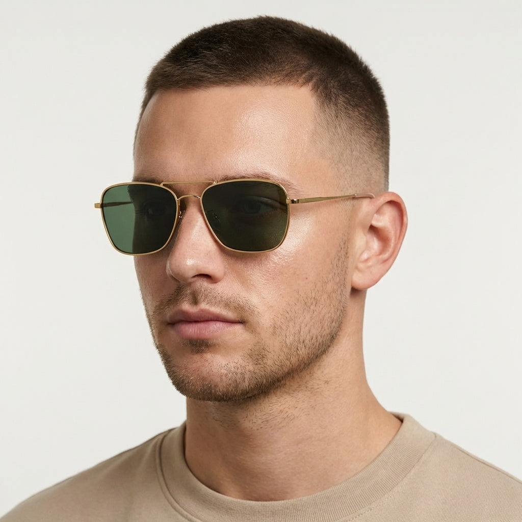 AVIATOR GREEN SUNGLASSES SUN158 J3044