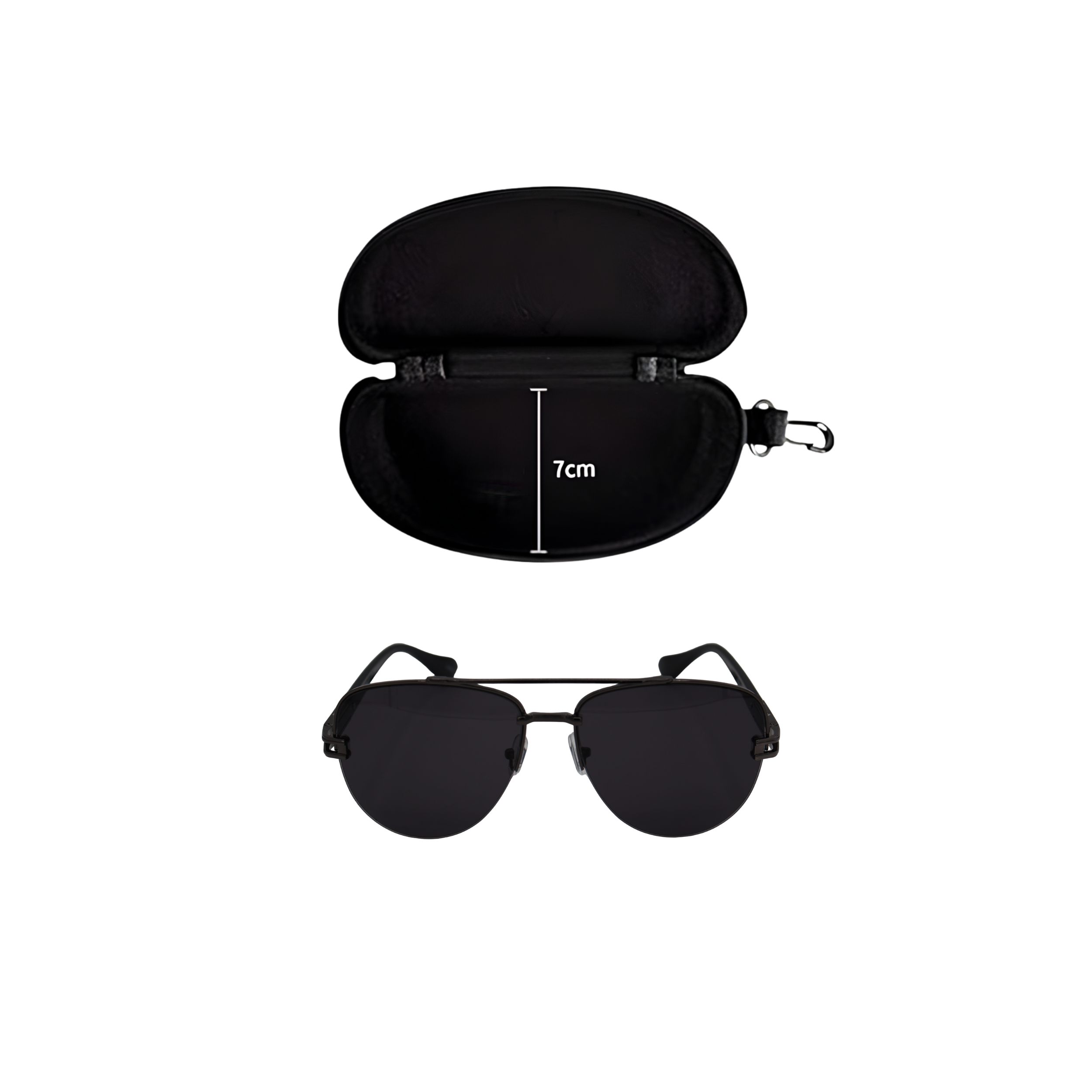 AVIATOR BLACK SUNGLASSES SUN187 J3051