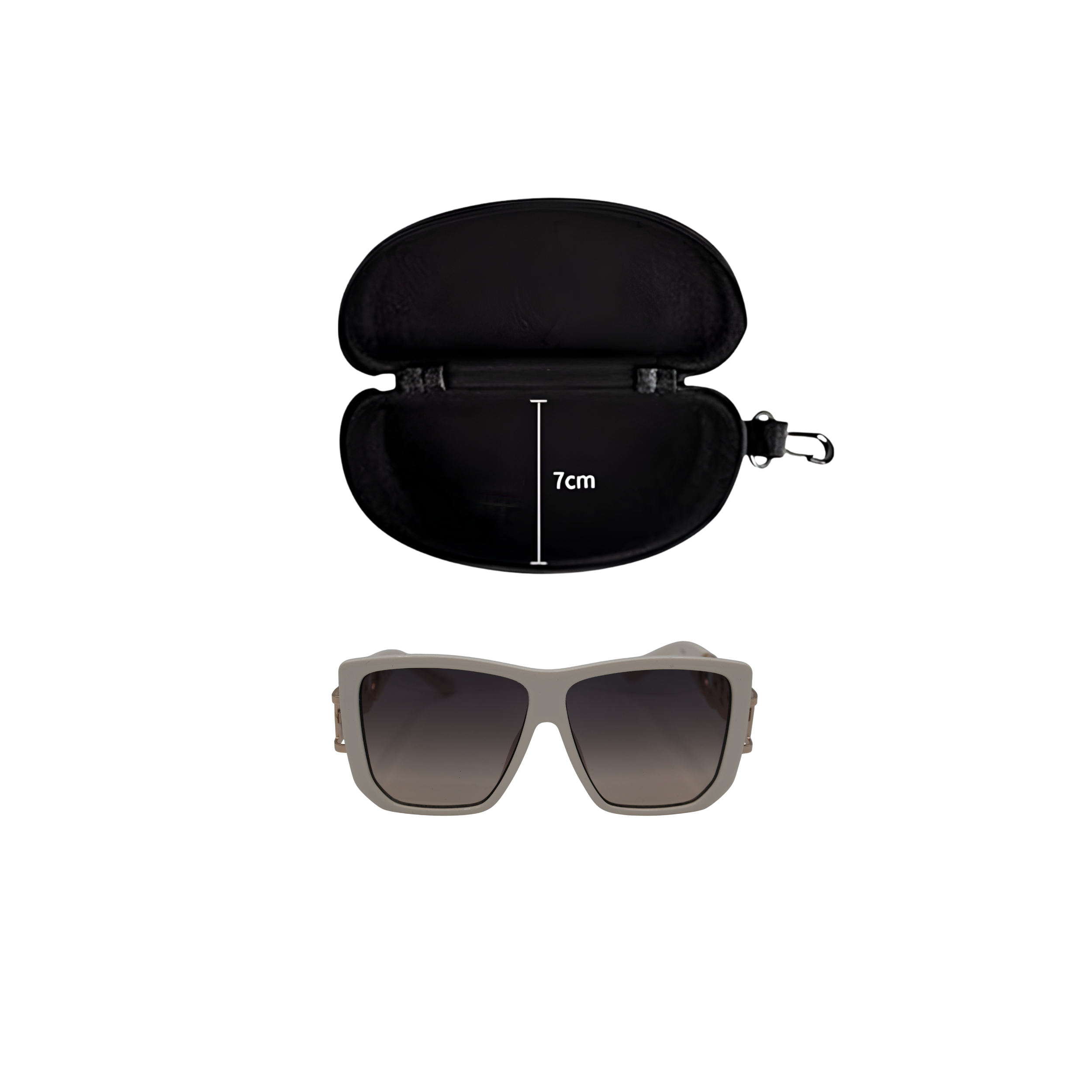 SQUARE WHITE SUNGLASSES SUN183 F3133