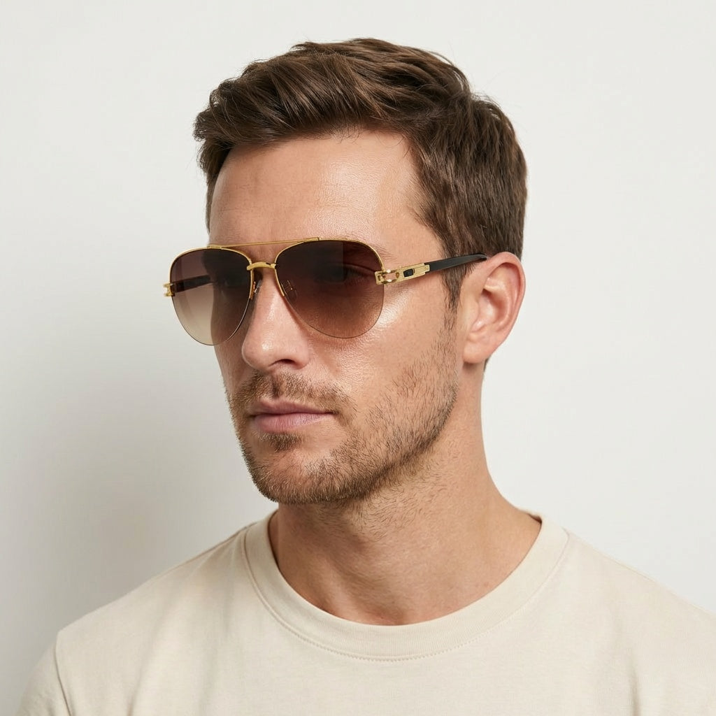 AVIATOR BROWN SUNGLASSES SUN192 J3051