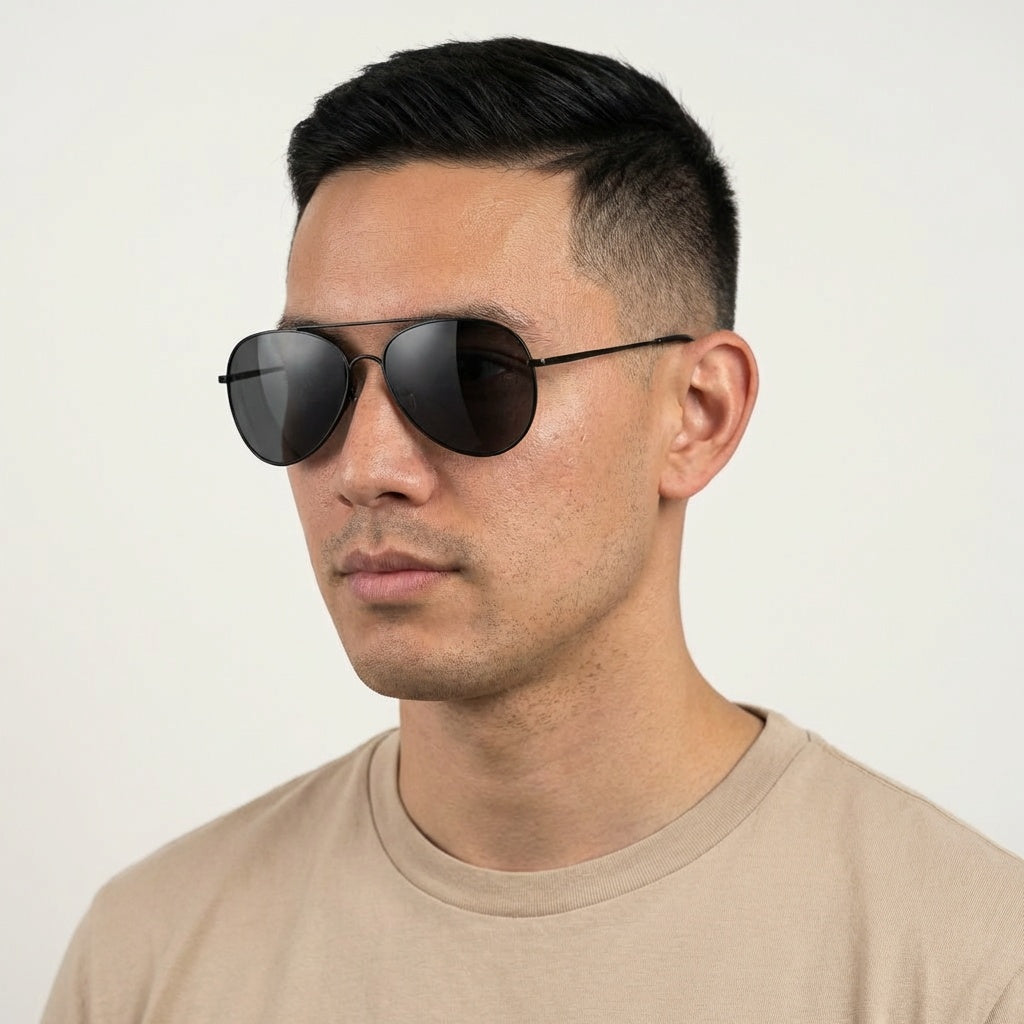 AVIATOR GREY SUNGLASSES SUN159 J3044