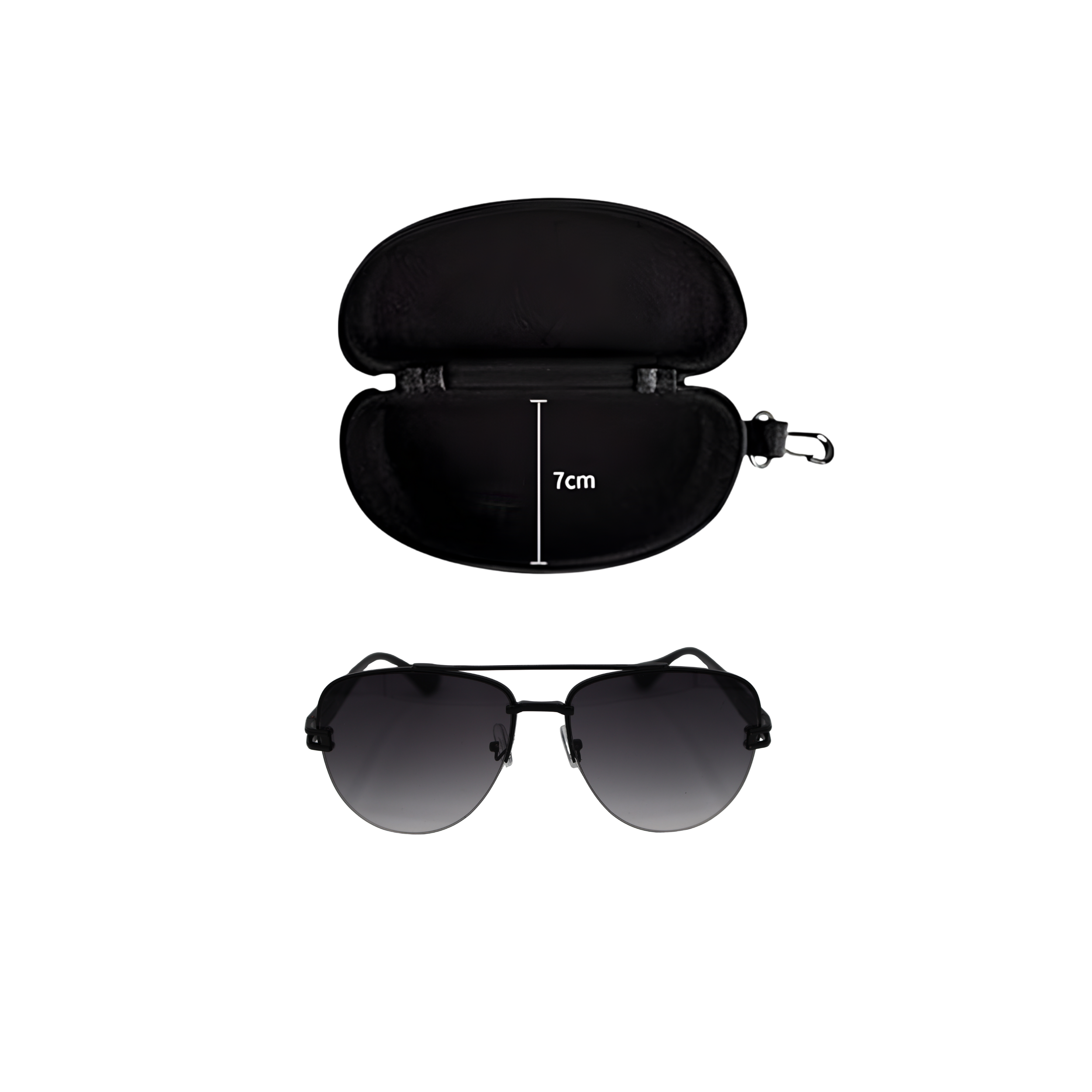 AVIATOR BLACK SUNGLASSES SUN190 J3051