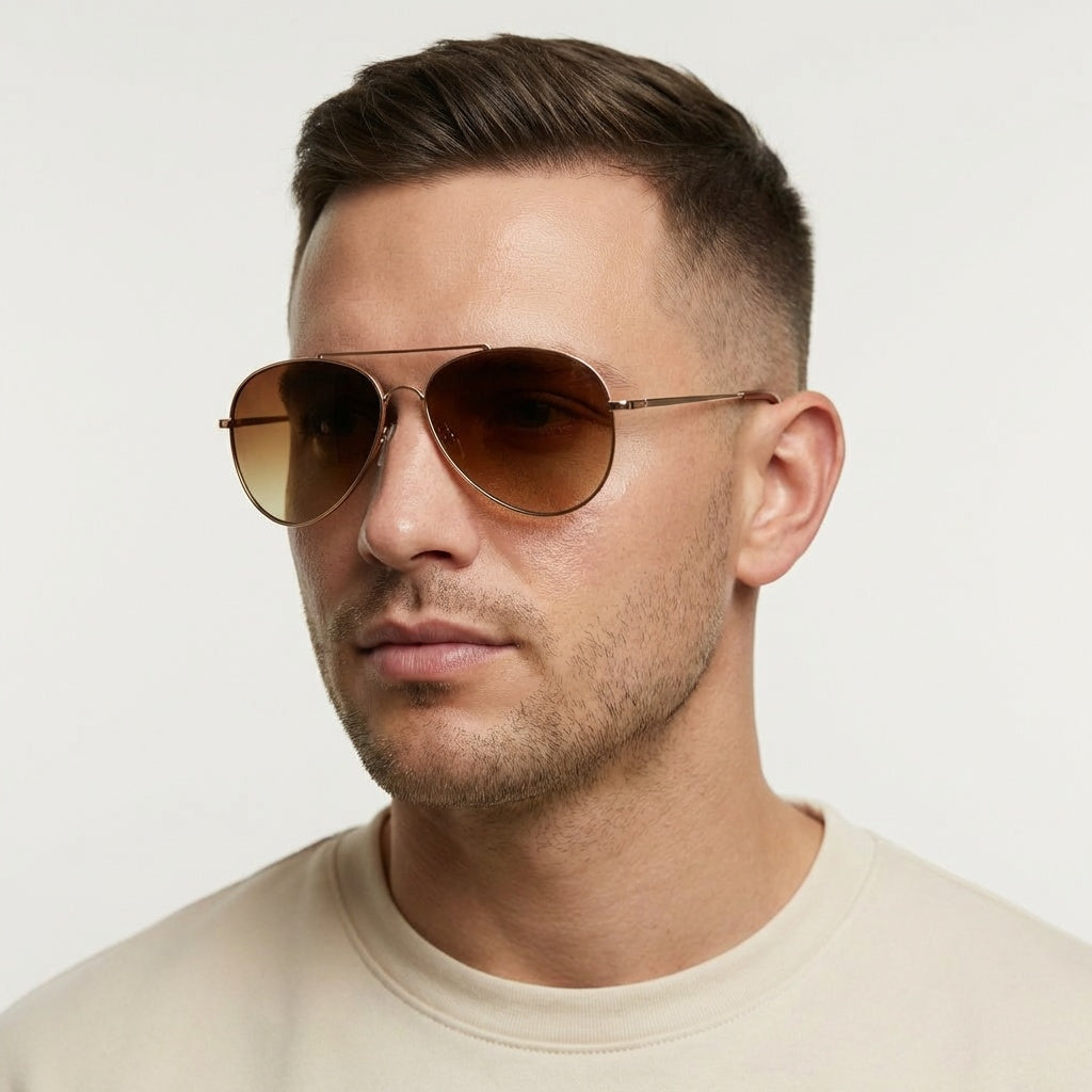 AVIATOR BROWN SUNGLASSES SUN156 J3044