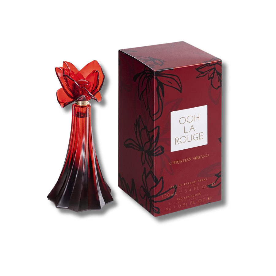 Christian Siriano Ooh La Rouge Eau De Parfum 3.4 FL.OZ & Red Lip Gloss 0.21 FL.OZ for Women