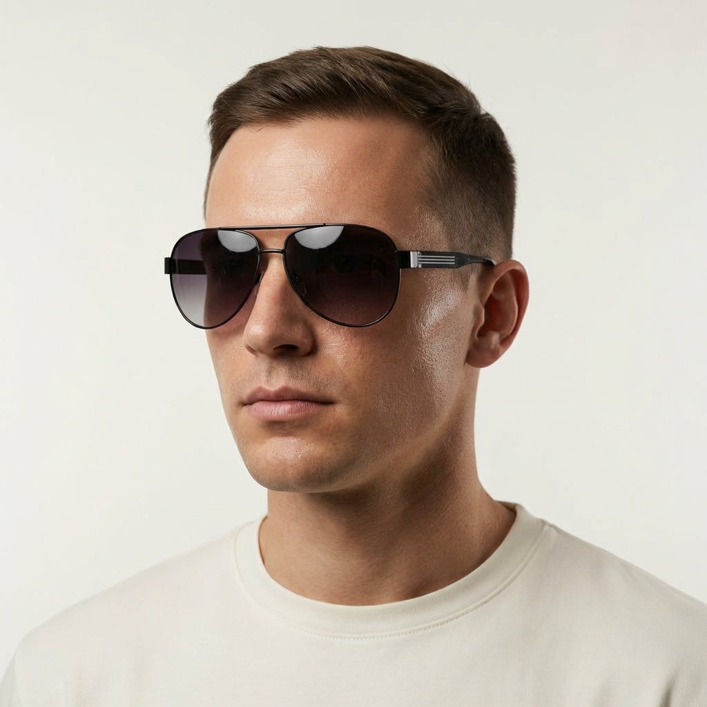 AVIATOR INK BLACK SUNGLASSES SUN153 J3167