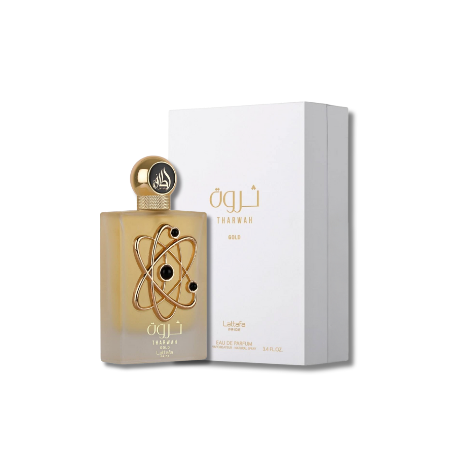 Lattafa Tharwah Gold Eau De Parfum 3.4FL.OZ