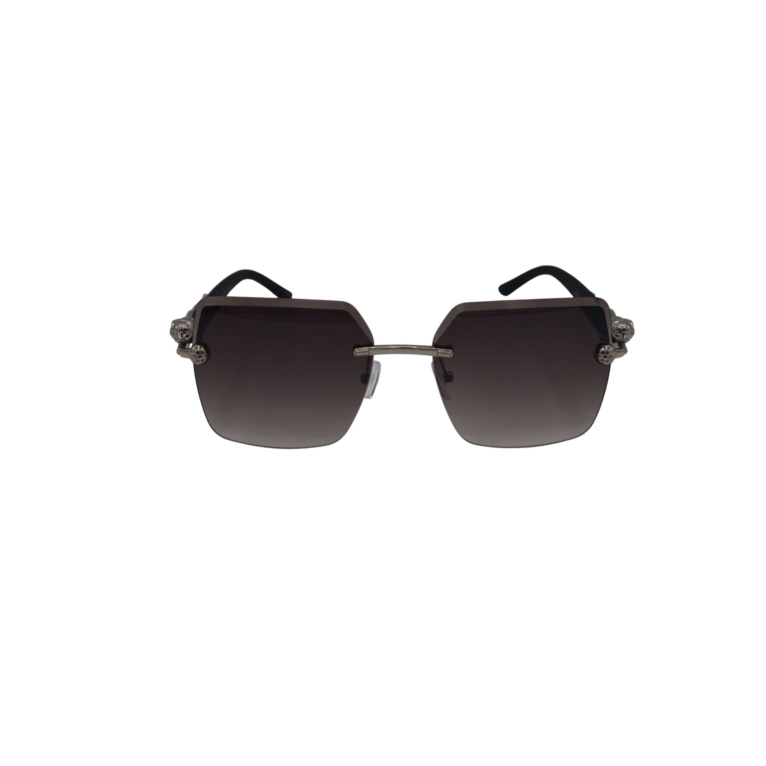 SQUARE RIMLESS BLACK SUNGLASSES SUN195 J3054