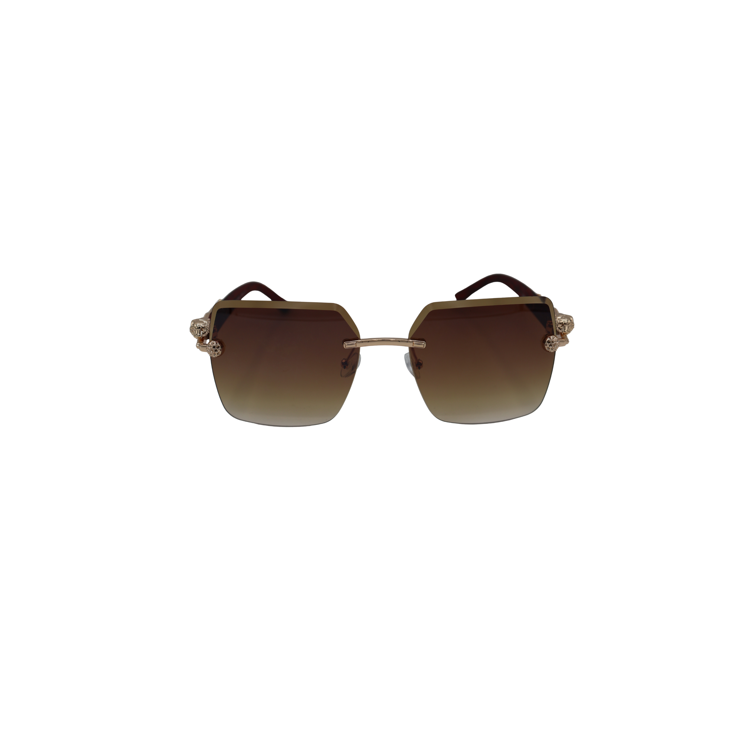 SQUARE RIMLESS LIGHT BROWN SUNGLASSES SUN194 J3054