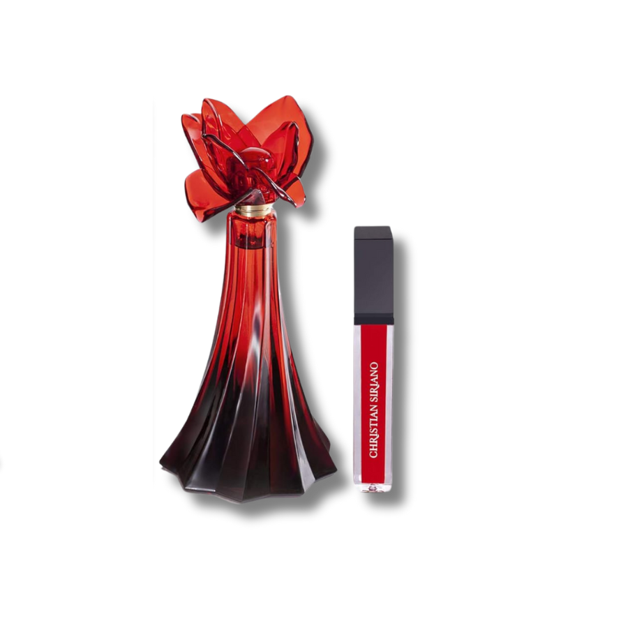 Christian Siriano Ooh La Rouge Eau De Parfum 3.4 FL.OZ & Red Lip Gloss 0.21 FL.OZ for Women