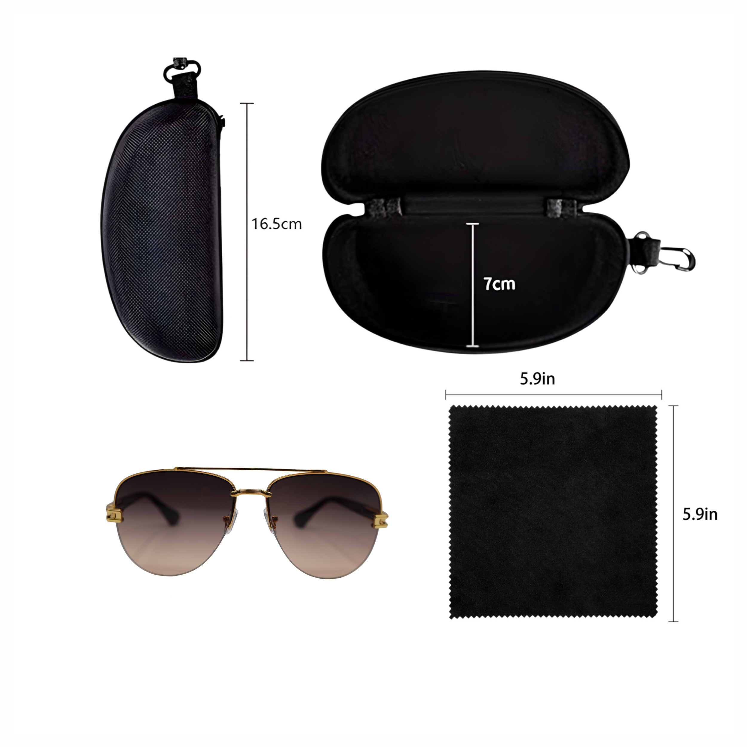 AVIATOR BROWN SUNGLASSES SUN192 J3051