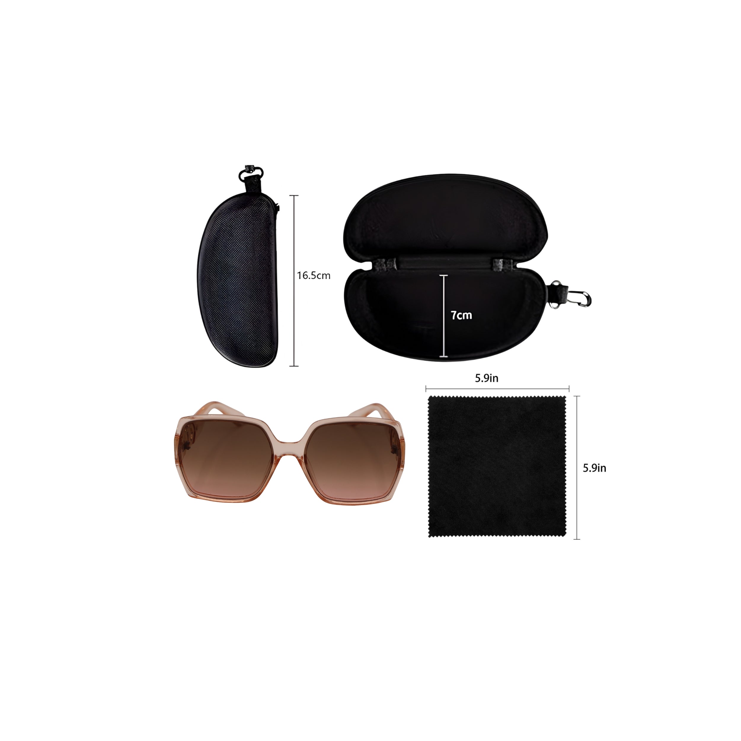 GAFAS DE SOL CUADRADAS ORO ROSA CLARO SUN179 F3134