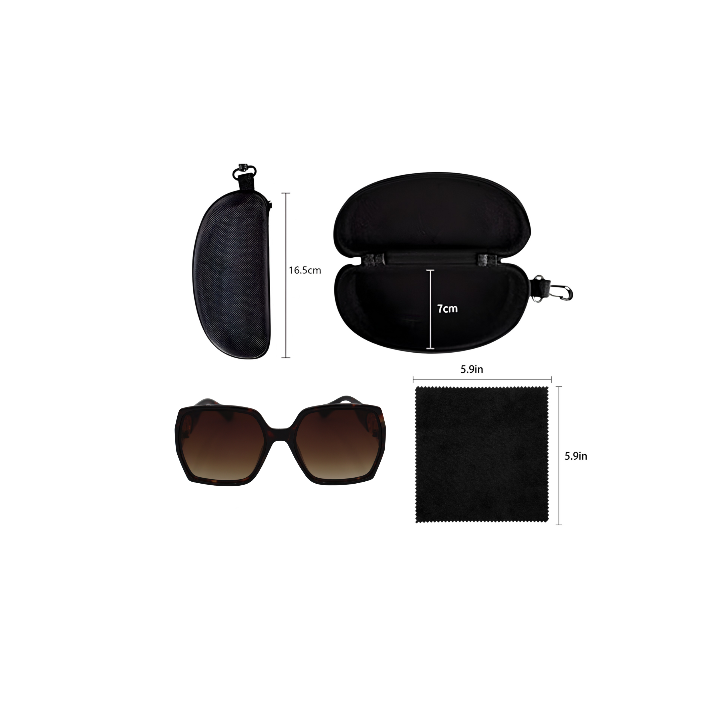 GAFAS DE SOL CUADRADAS DE CAROLINA MARRÓN SUN174 F3134