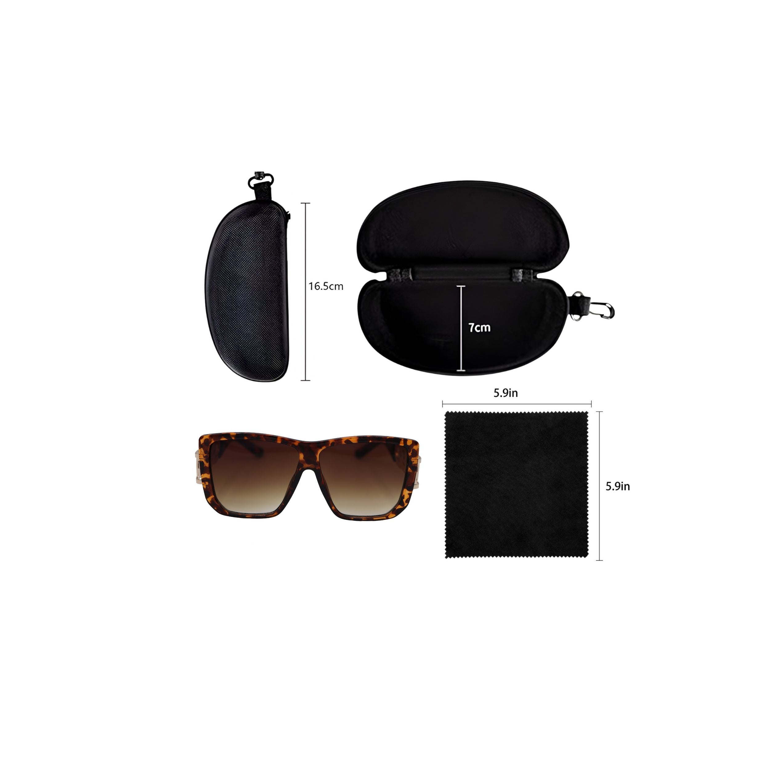 GAFAS DE SOL CUADRADAS DE CAROLINA MARRÓN SUN184 F3133