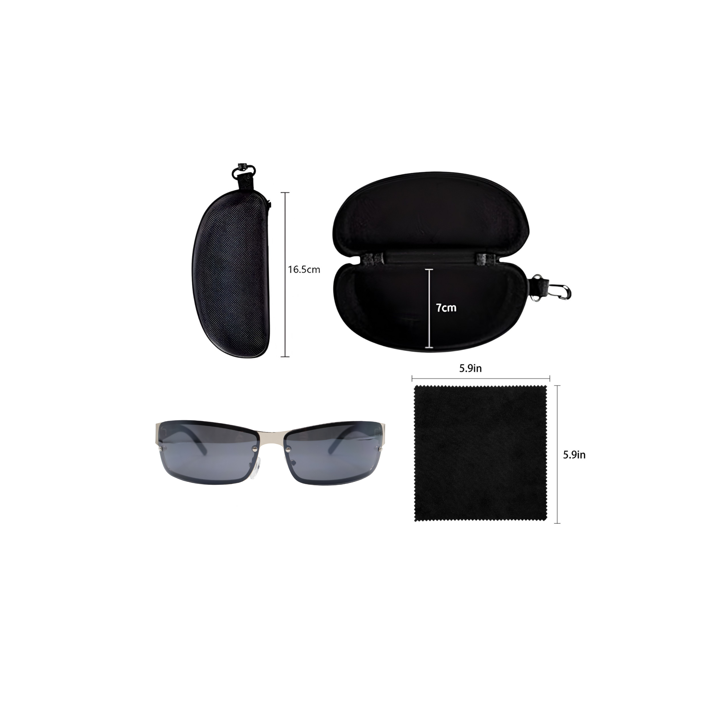 GAFAS DE SOL DEPORTIVAS DE METAL NEGRO SUN117 J3165