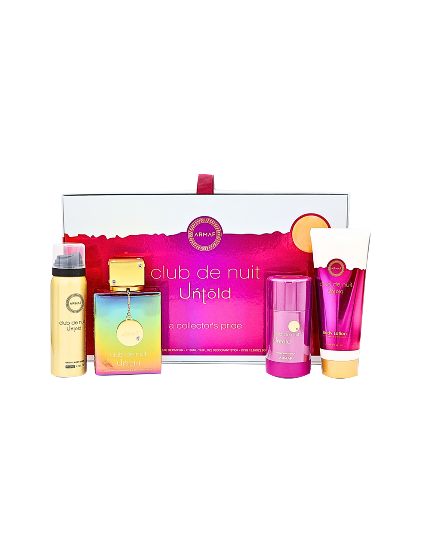 Armaf Untold Gift Set EDP 3.4, Spray 1.7, DEO 2.6, Lotion3.4FL.OZ For Unisex