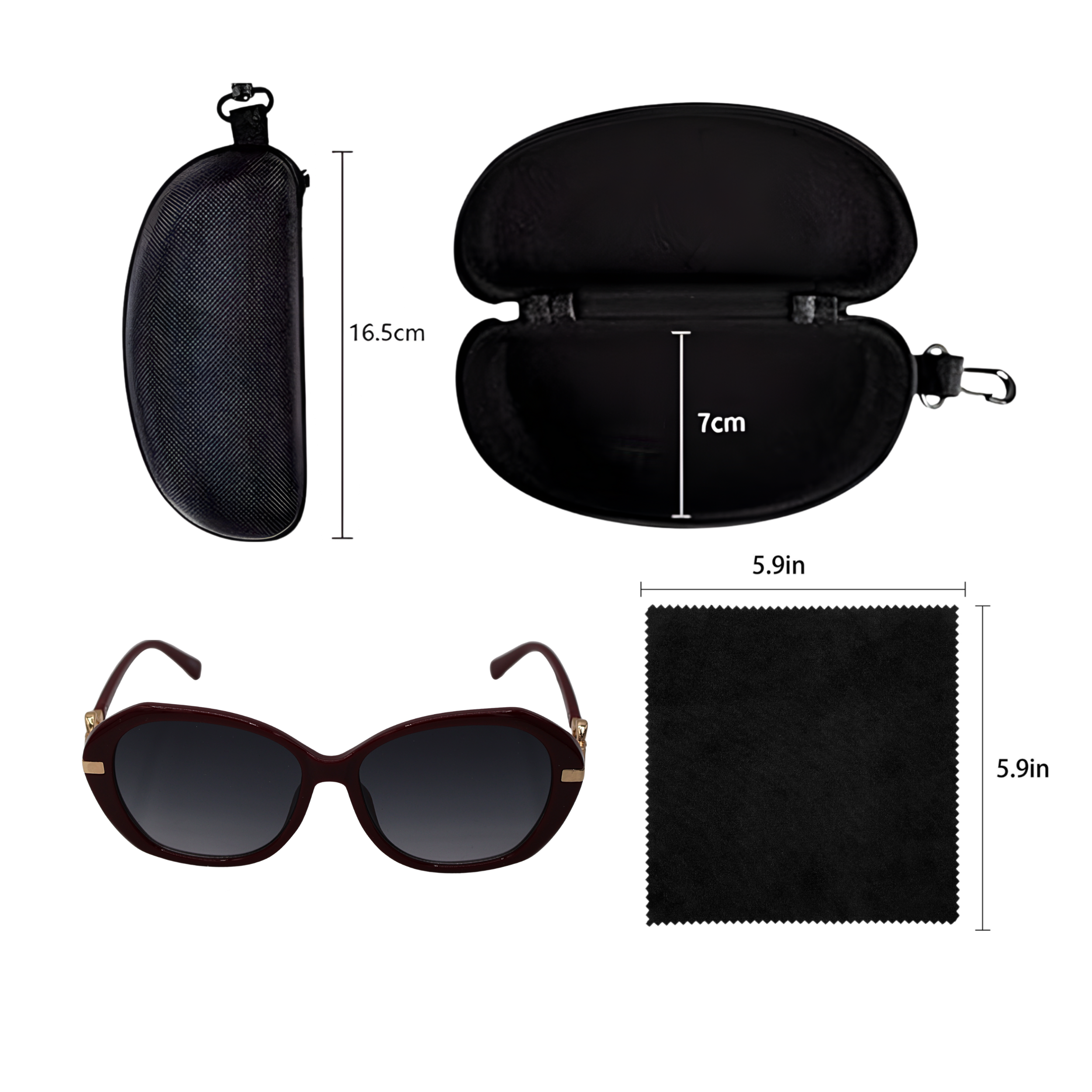 GAFAS DE SOL OVALADAS GRANATE SUN111 F3036