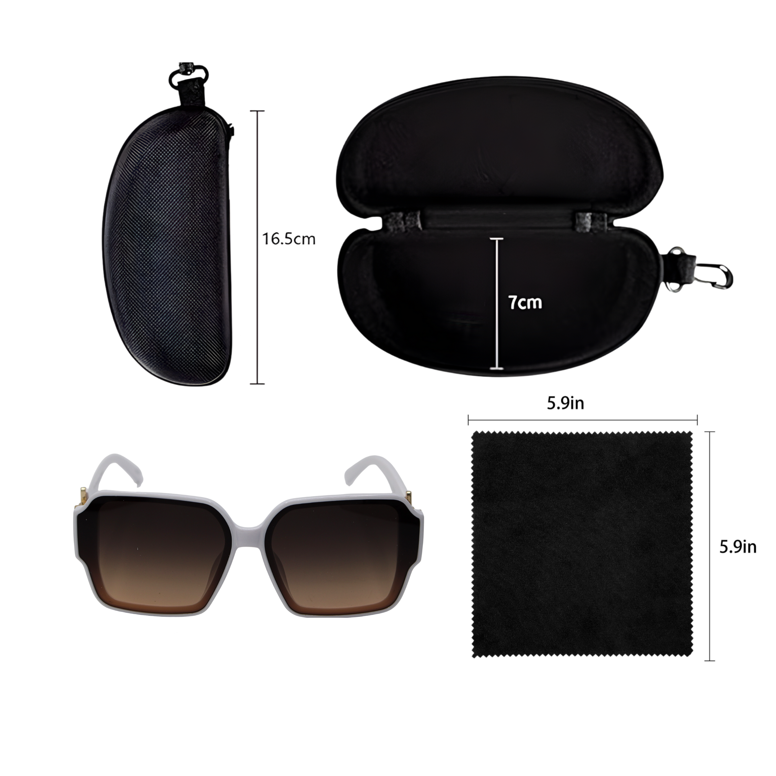 GAFAS DE SOL CUADRADAS BLANCAS SUN104 F3017