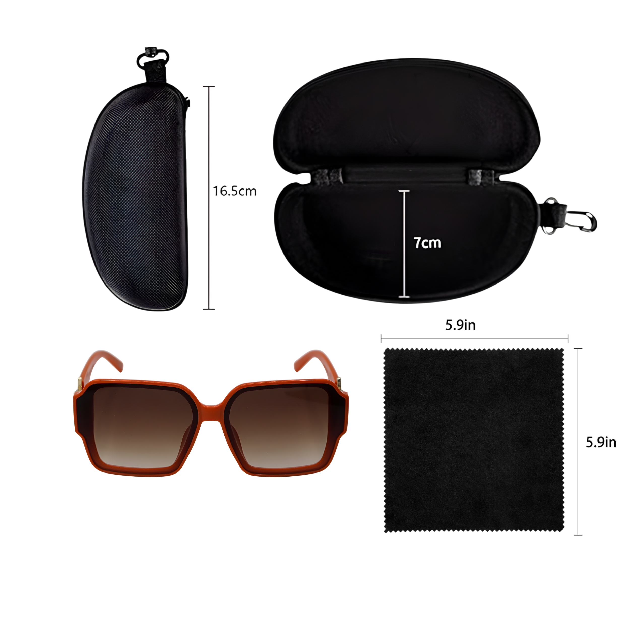 GAFAS DE SOL CUADRADAS NARANJAS SUN107 F3017