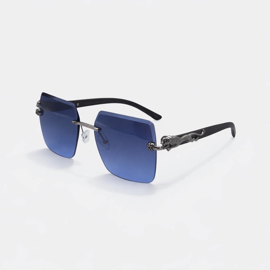 SQUARE RIMLESS BLUE SUNGLASSES SUN193 J3054