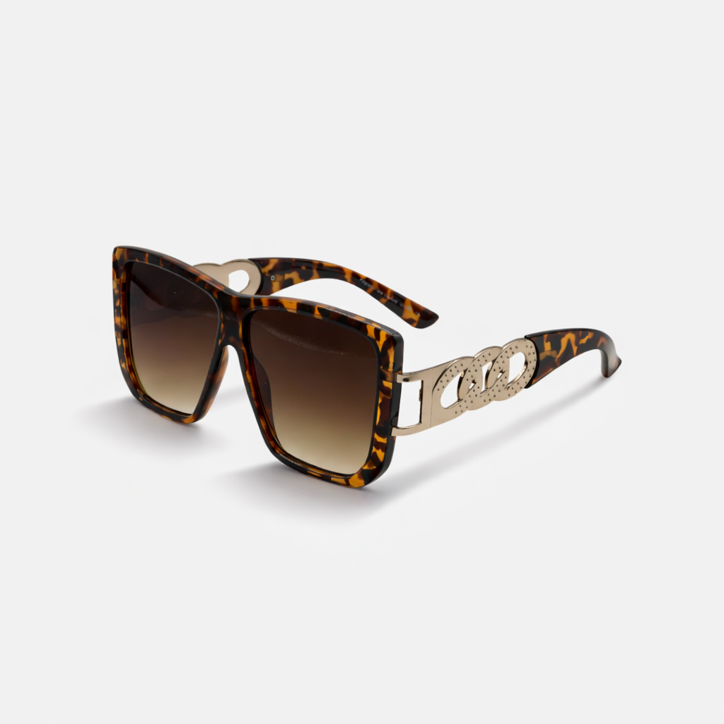 SQUARE BROWN TORTOISE SUNGLASSES SUN184 F3133