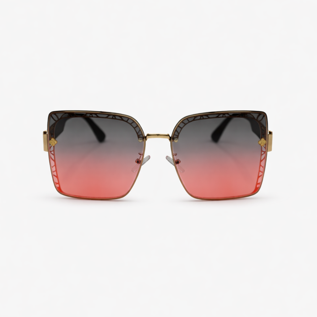 SQUARE OVERSIZED ROSE GOLD SUNGLASSES SUN128 J3039