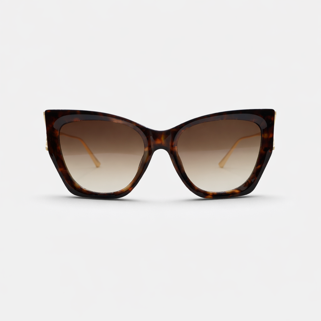 GAFAS DE SOL CON MONTURA DE OJOS DE GATO EN COLOR CAREY MARRÓN SUN135 F3007