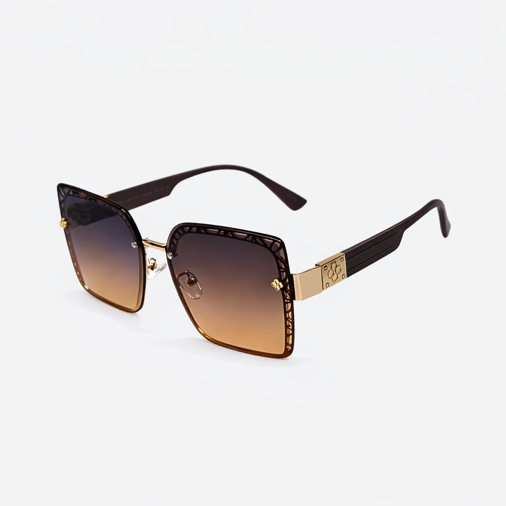 SUNGLASS PURPLE ROSE GOLD COLOR SUN132 J3039