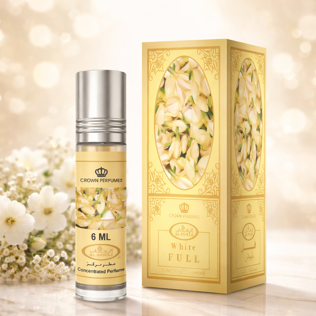 Al Rehab White Roll On Perfume 6 x Pcs 0.2FL.OZ For Unisex