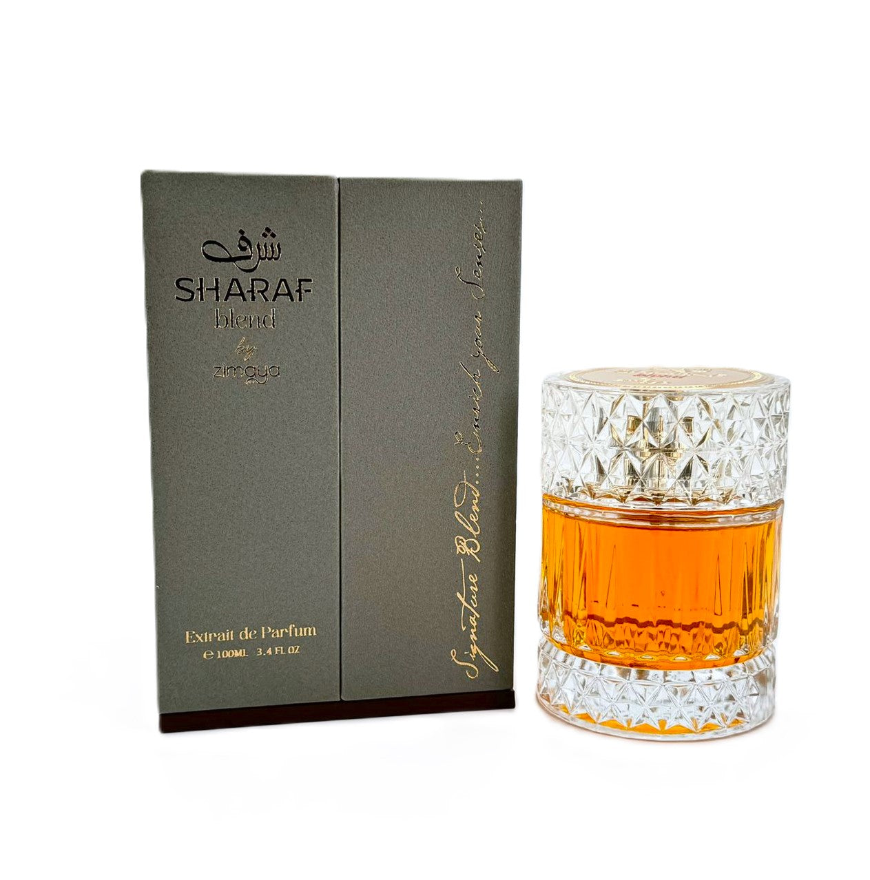 Mezcla Zimaya Sharaf Eau De Parfum 3.4FL.OZ para unisex