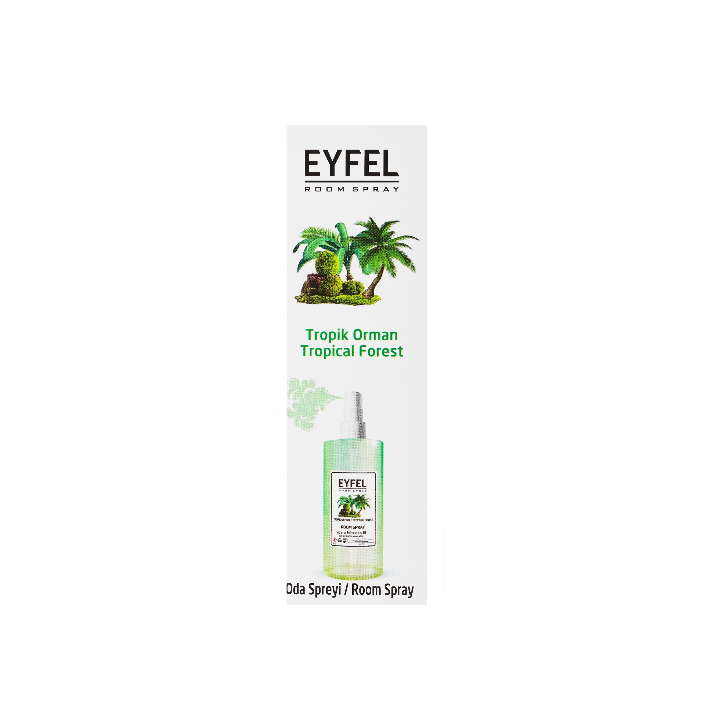 Ambientador en aerosol EYFEL con aroma a bosque tropical (tropical orman) 400 ml