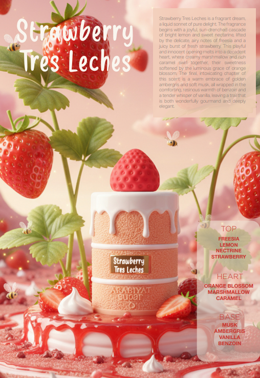 Arabiyat Sugar Strawberry Tres Leches Eau De Parfum 3.4 FL.OZ