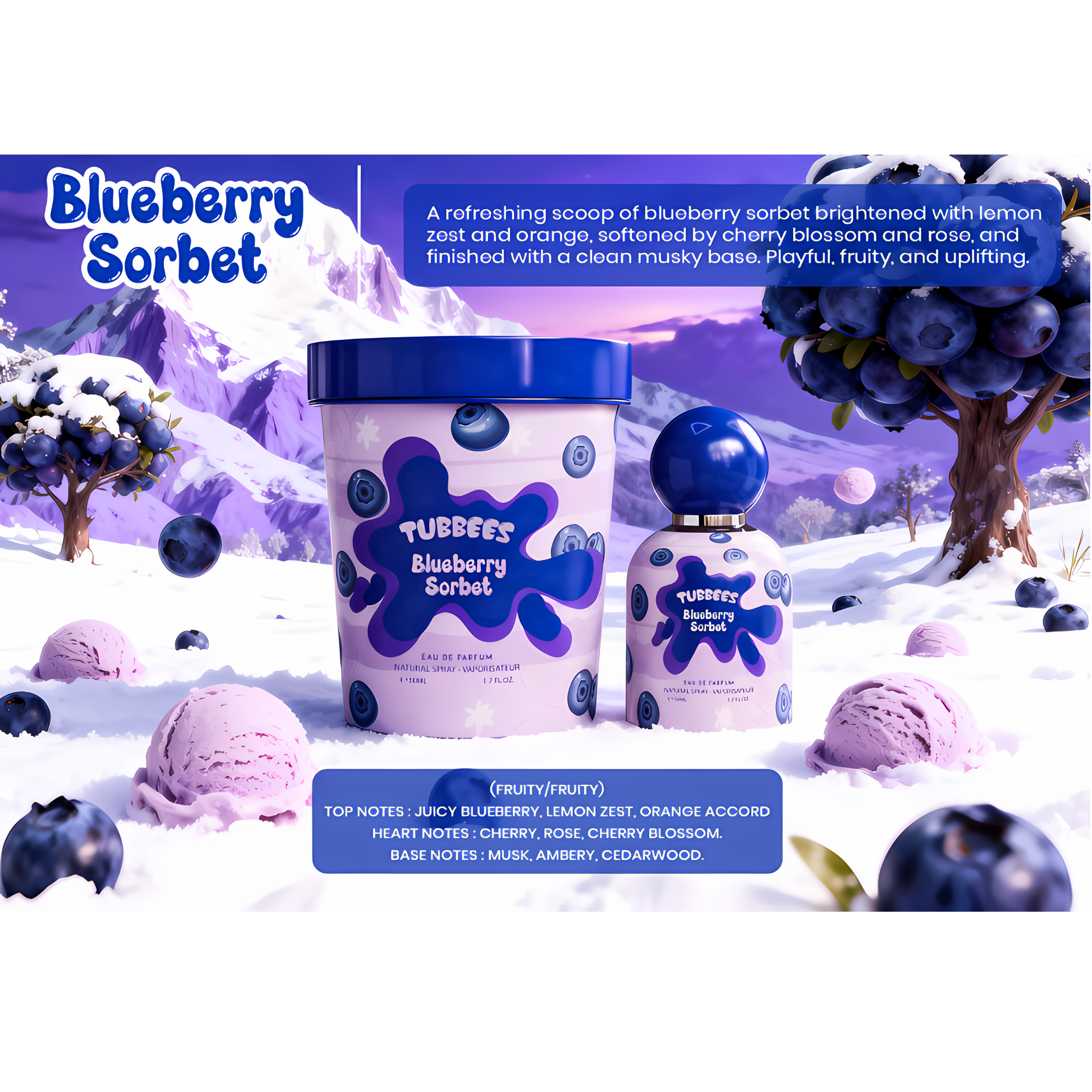 Grandeur Tubbees Blueberry Sorbet 50ML 1.7FL.OZ