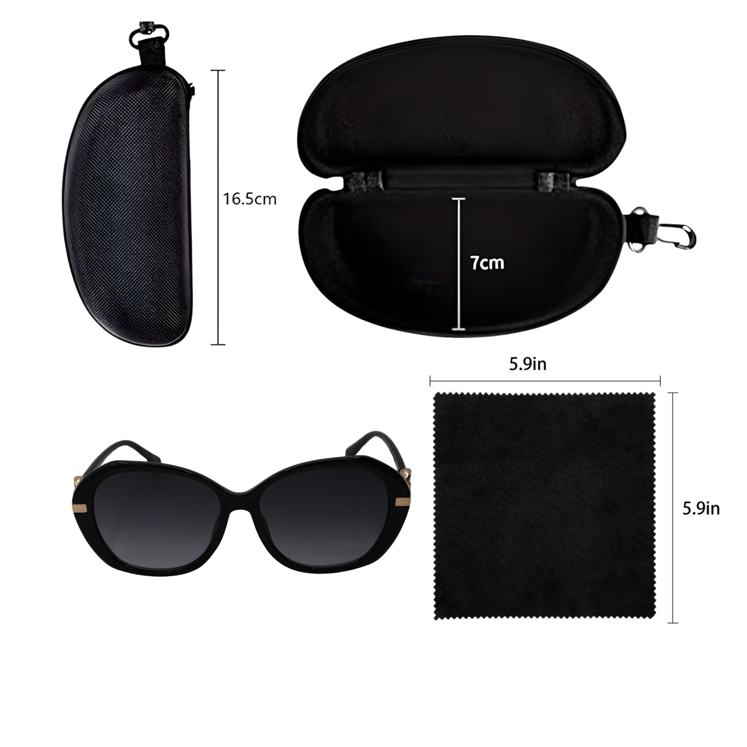 GAFAS DE SOL NEGRAS OVALADAS SUN112 F3036