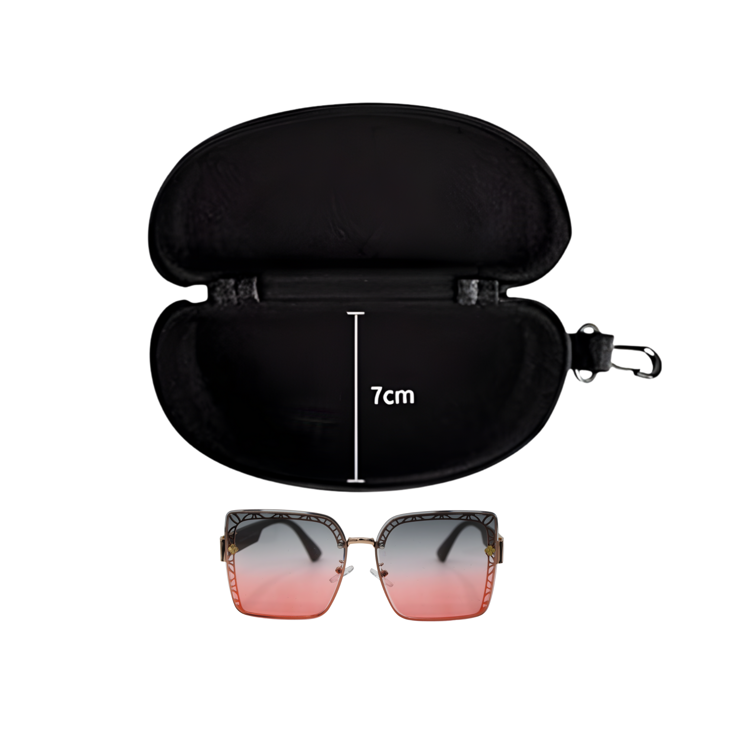 SQUARE OVERSIZED ROSE GOLD SUNGLASSES SUN128 J3039