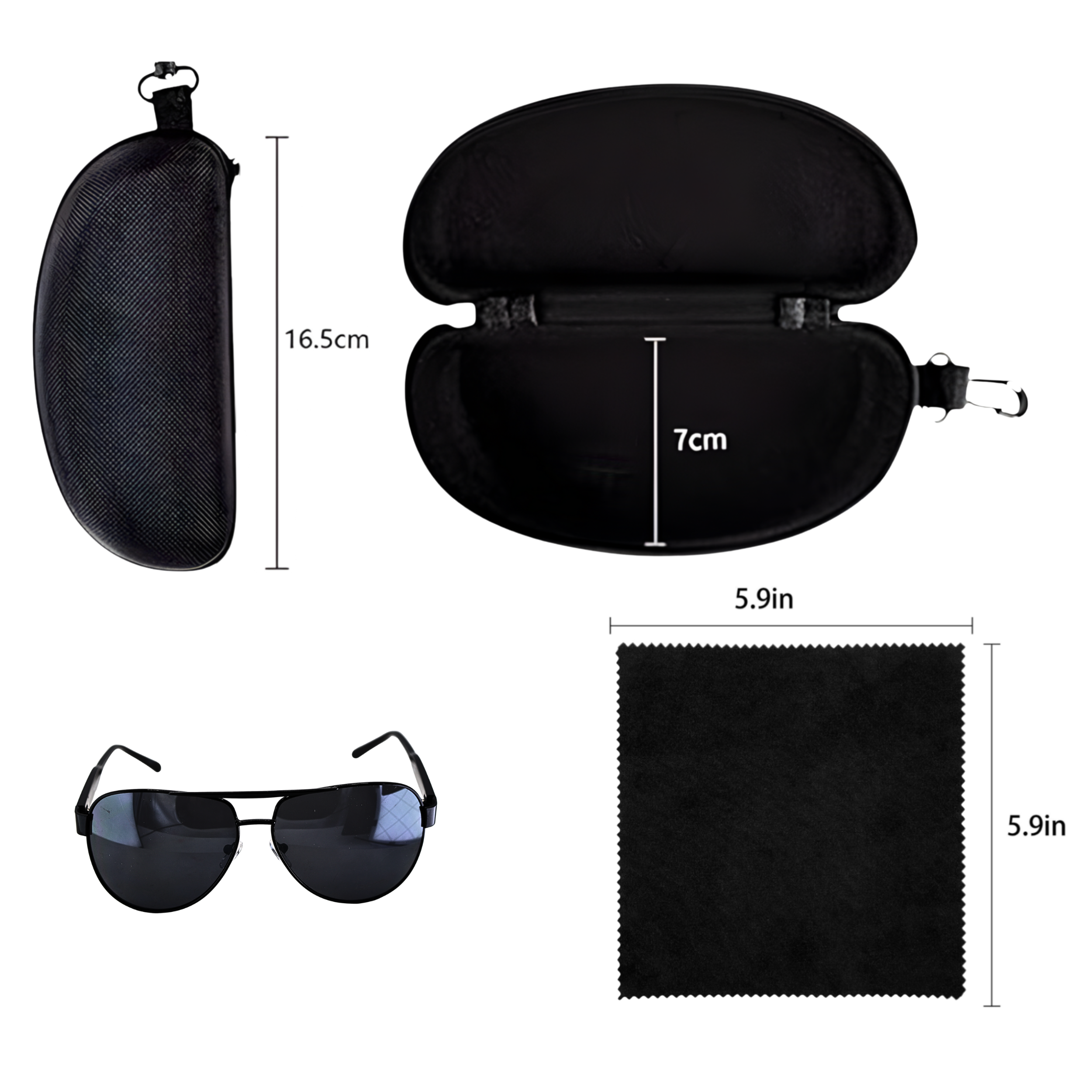 GAFAS DE SOL AVIADOR NEGRAS SUN152 J3167