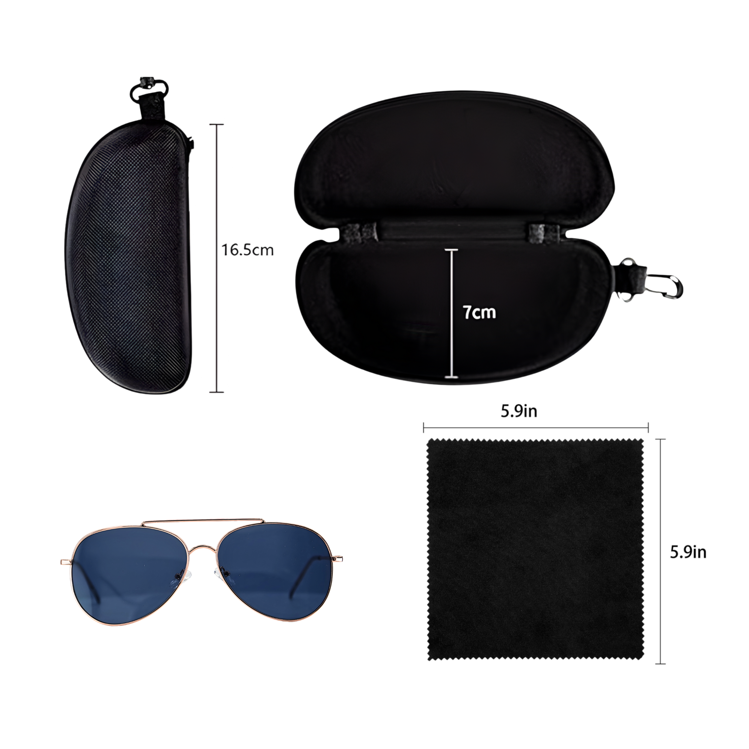 AVIATOR BLUE SUNGLASSES SUN160 J3044