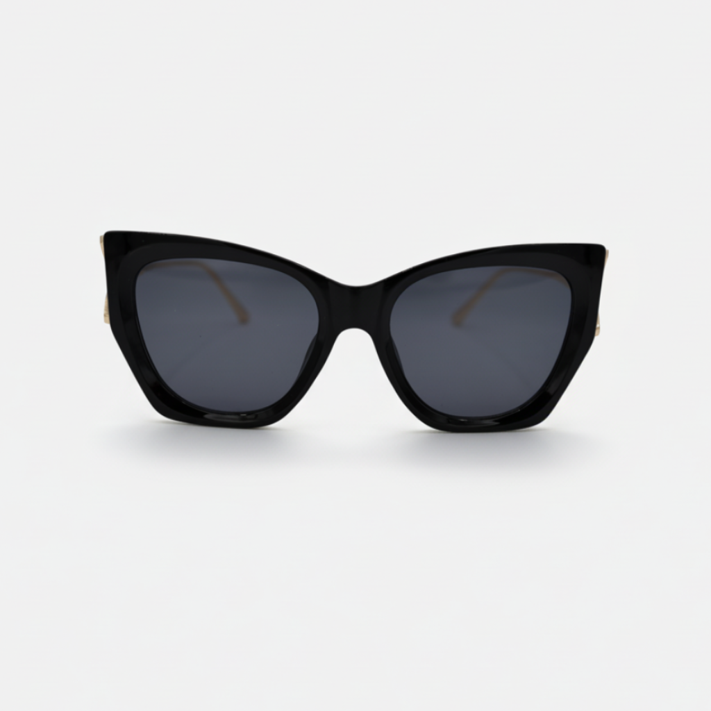 CAT-EYE BLACK/WHITE SUNGLASSES SUN137 F3007