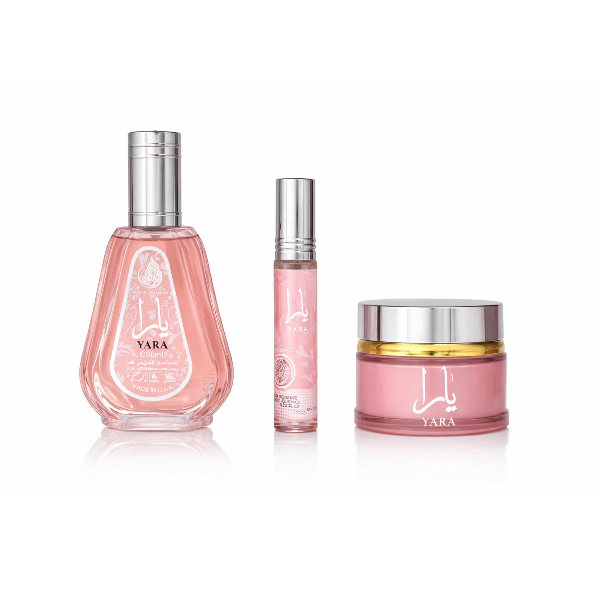ARD AL ZAAFARAN YARA 3 PC GIFT SET(EDP 1.7FL.OZ | 50ML, ROLL ON 0.34FL.OZ | 10ML, BODY CREAM 20 GRM)