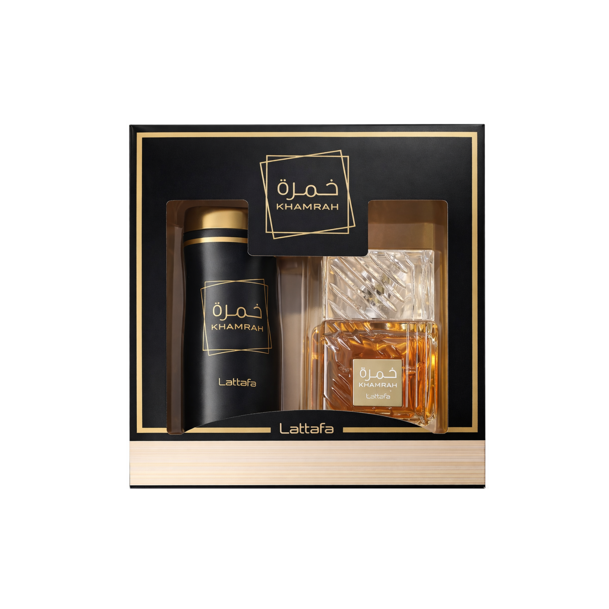 Lattafa Khamrah Edp 100ml 2個セット LATTAFA KHAMRAH 2 PCS GIFT SET | 100ML EDP + 200ML PERFUME SPRAY