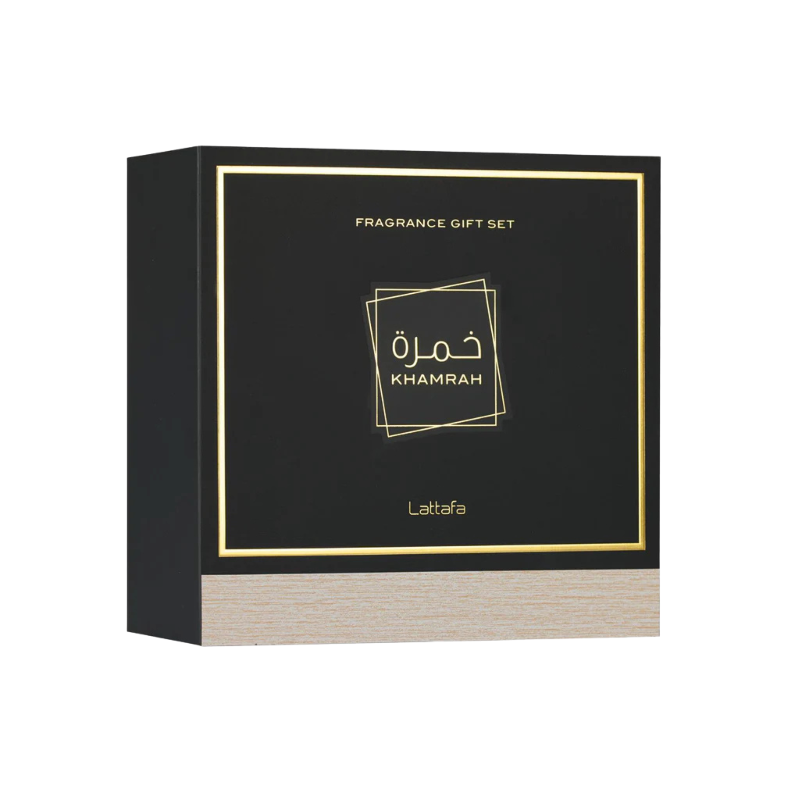 Lattafa Khamrah 3 Piece Gift Set (EDP 3.4FL.OZ | 100ML, EDP 0.4FL.OZ | 12ML, HAIR MIST 1.6FL.OZ | 50ML)