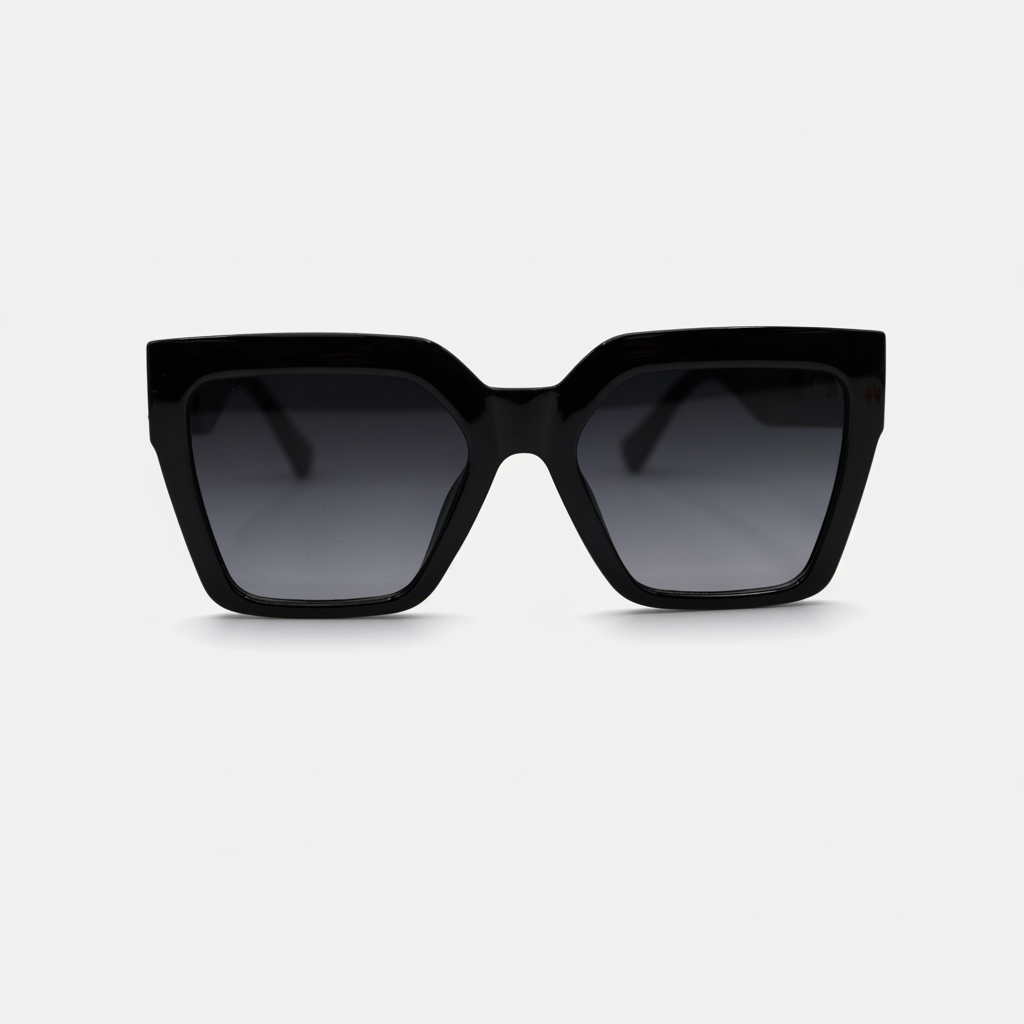 SQUARE BLACK SUNGLASSES SUN164 F3028