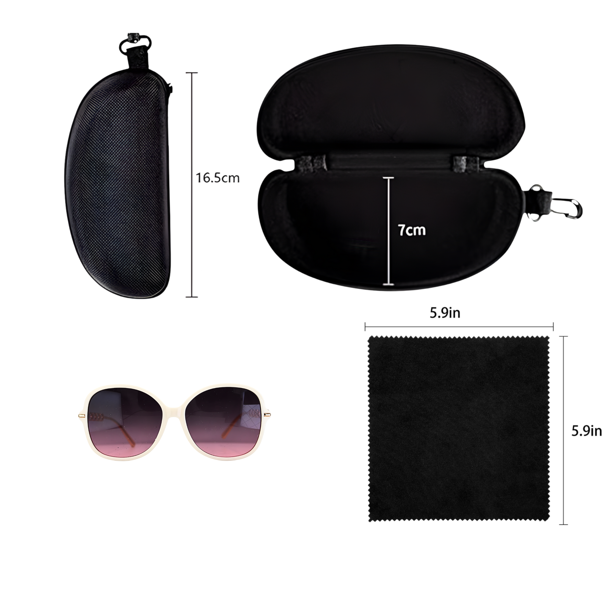 OVAL WHITE SUNGLASSES SUN139 F3009