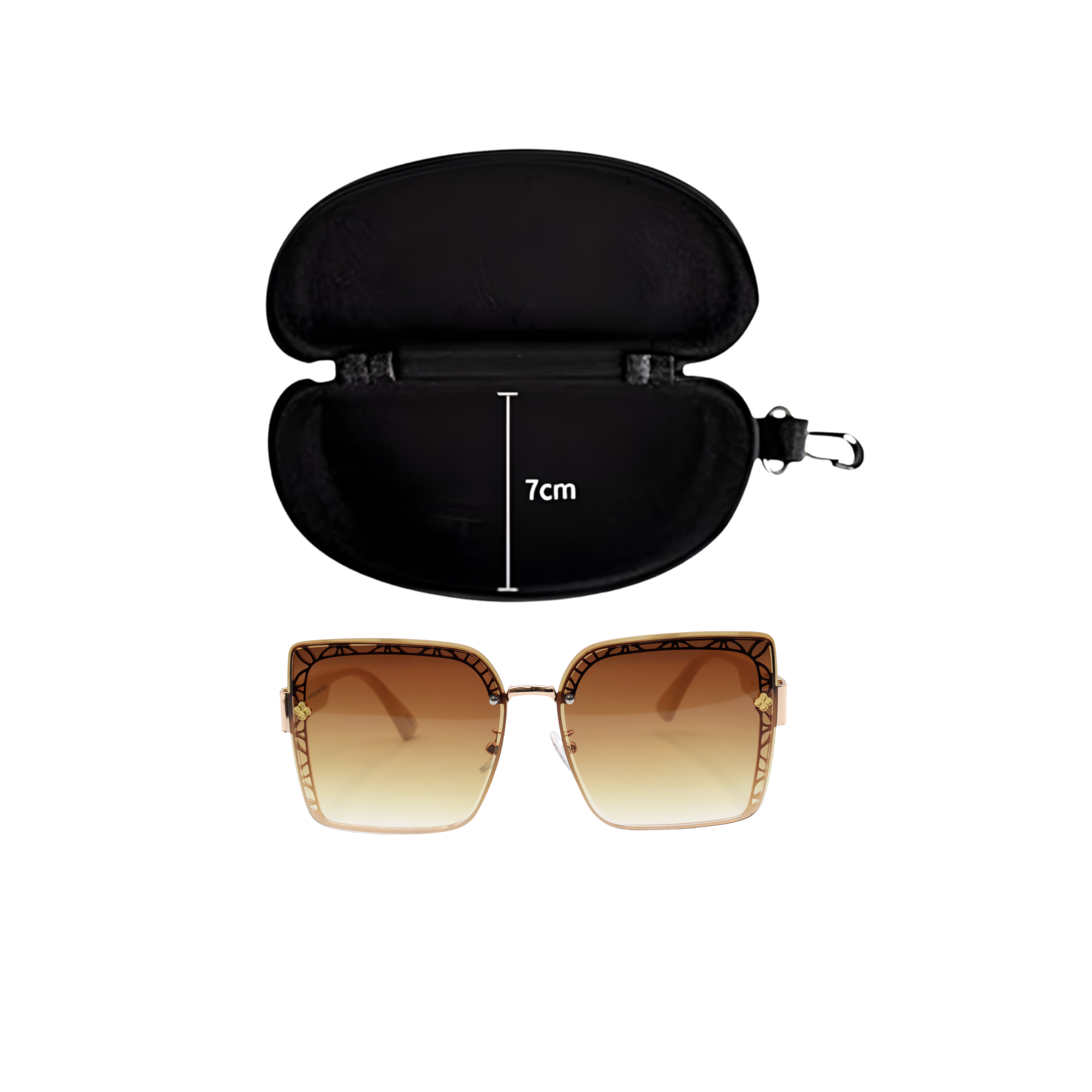 GAFAS DE SOL CUADRADAS GRANDES MARRONES SUN127 J3039