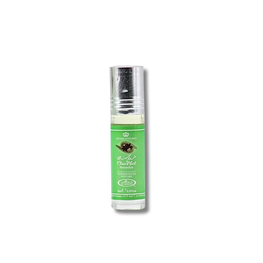 Aceite de perfume concentrado de pistacho y almizcle de Al Rehab, 0.2 fl. oz, unisex