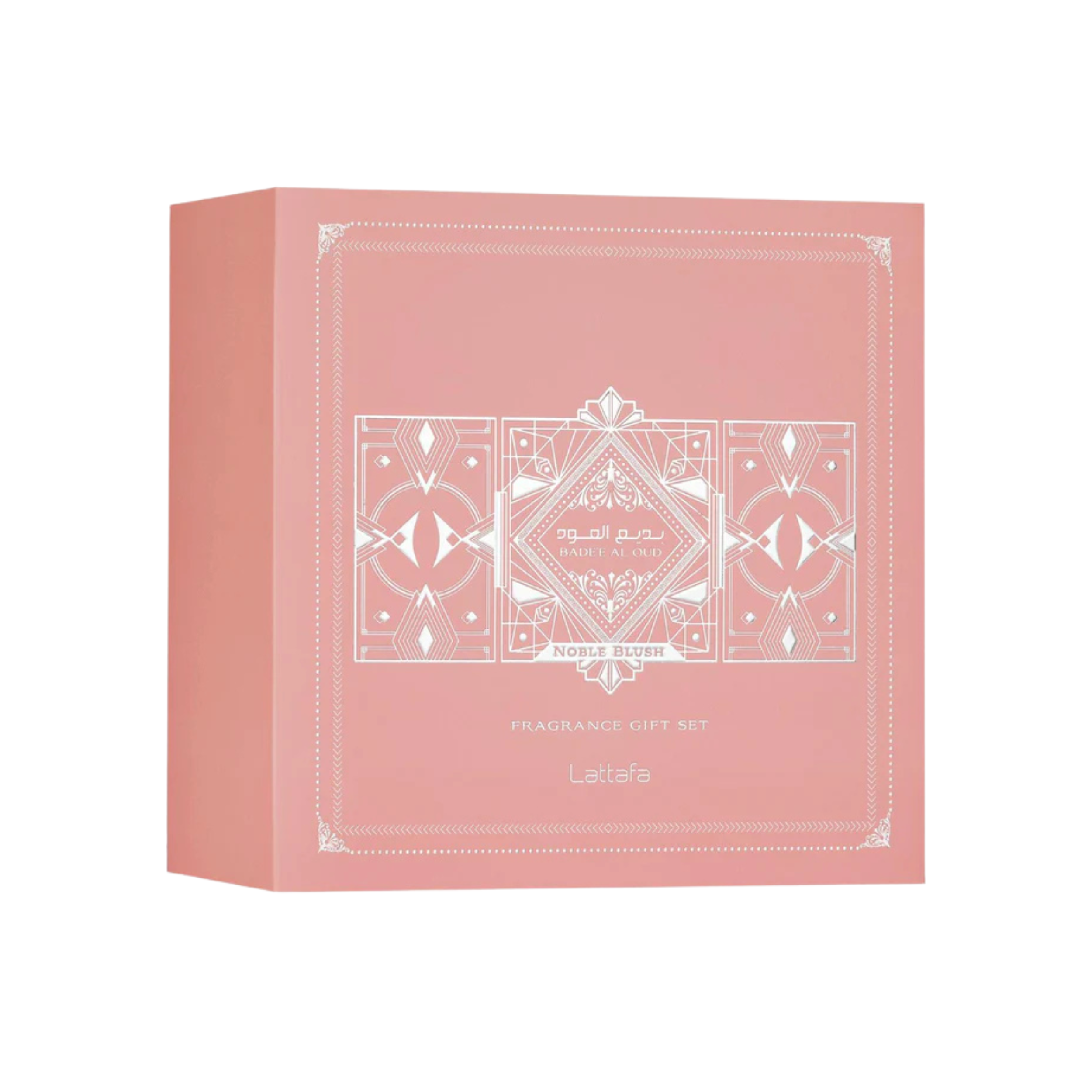 LATTAFA BADEE AL OUD NOBLE BLUSH 3PC GIFT SET(EDP 3.4FL.OZ | 100ML, EDP 0.4FL.OZ | 12ML, HAIR MIST 1