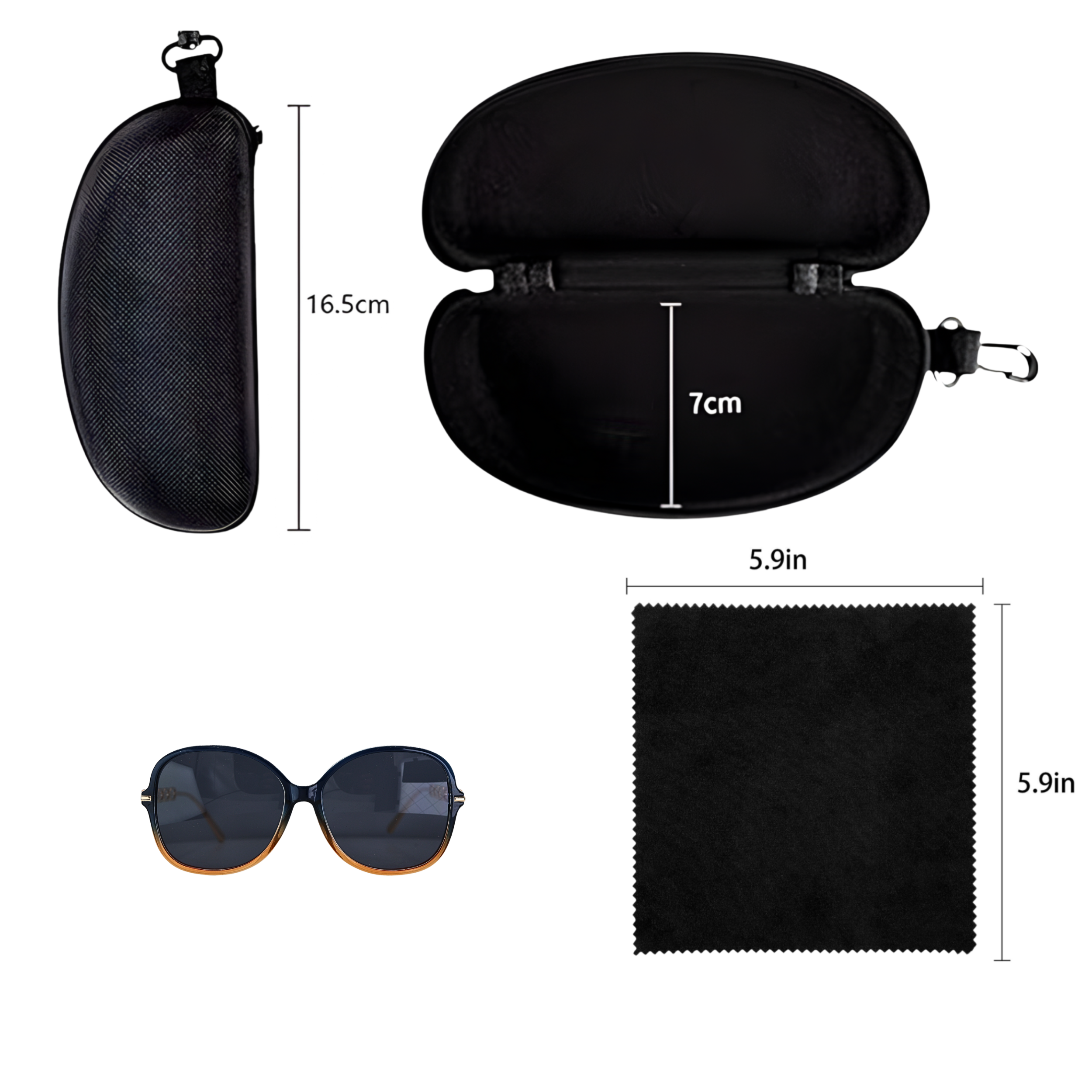 OVAL BLACK/ORANGE SUNGLASSES SUN143 F3009