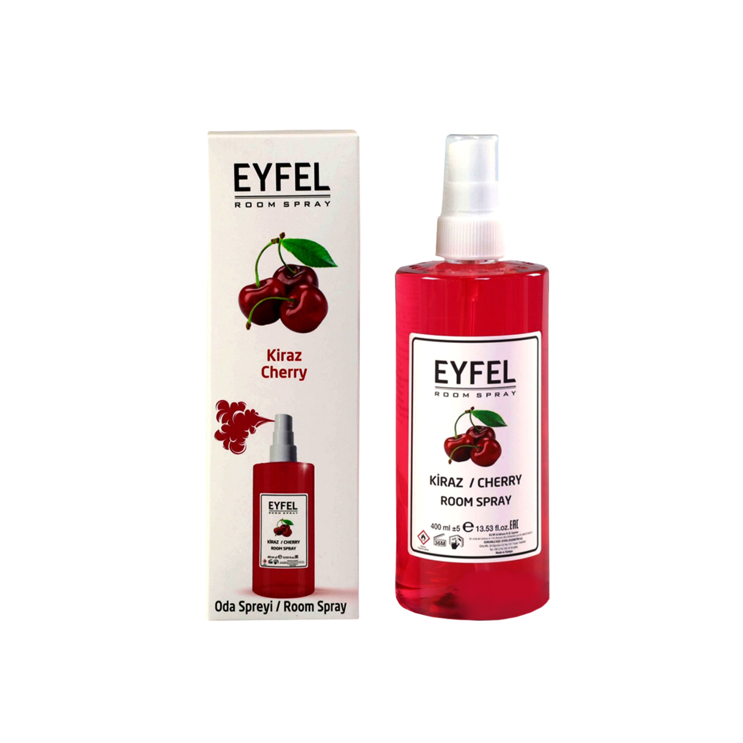 Ambientador en aerosol EYFEL con aroma a cereza (KİRAZ), 400 ml