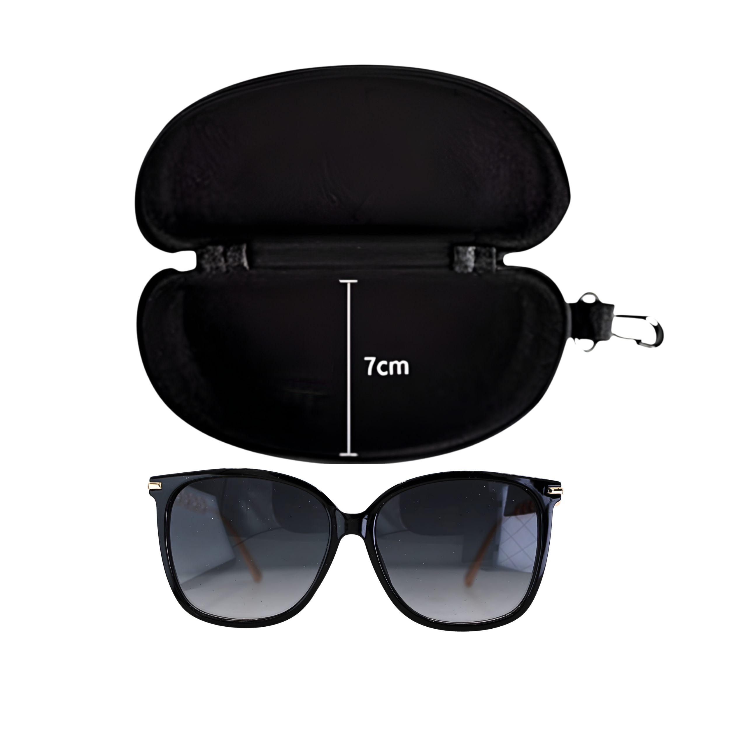 SOFT SQUARE BLACK SUNGLASSES SUN147 F3010