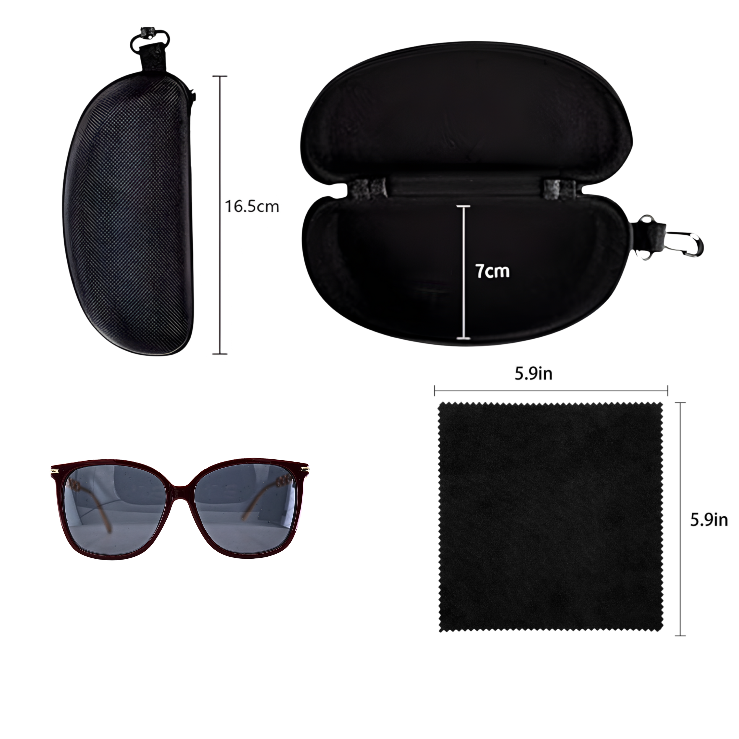 GAFAS DE SOL CUADRADAS SUAVES GRANATE SUN149 F3010